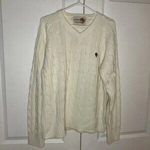 Castro Vintage Y2K Cable Knit V-neck Grandpa Sweater ASO Rory Gilmore Alternativ